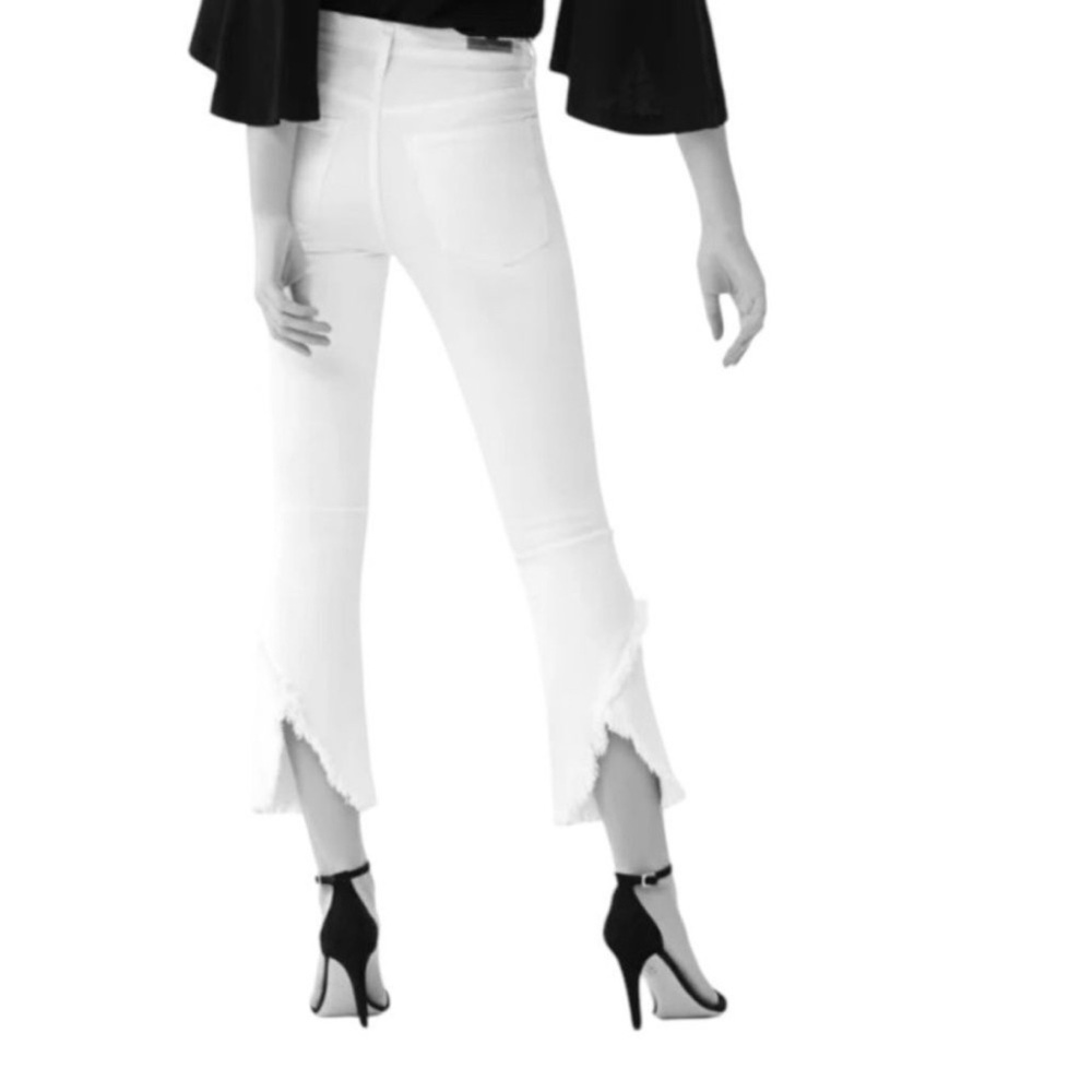 Citizens Of Humanity White Flare Wide Leg Jeans Unique Hem